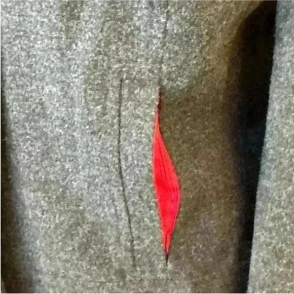 Gipsy Dark Gray Jacket With Embroidered Flowers On Collar US Size 8 Like New! - Picture 8 of 10